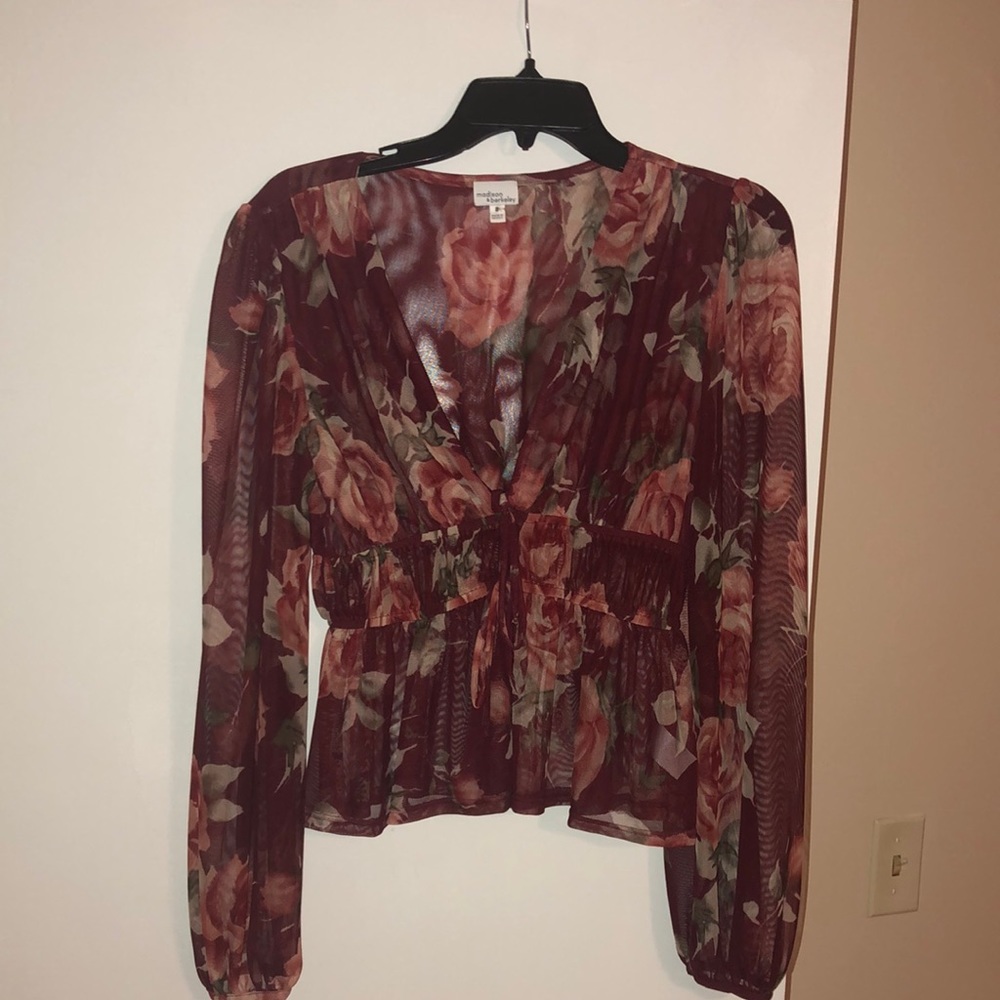 Rose red blouse